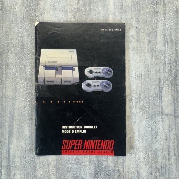 Super Nintendo Console Instruction Manual SNES Console Booklet Only SNS-CAN - Picture 1 of 2